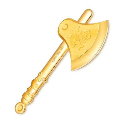 千金一诺 银锭 银斧头 斧头 镀金银.