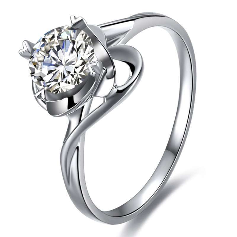 doido爱度pt950铂金50分si f-g色钻石女戒-曼妙