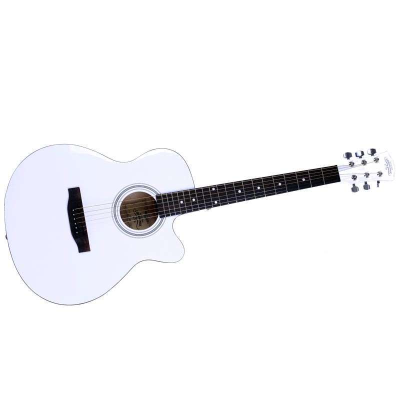 马帮(caravan)40寸民谣吉他hs-4010全椴木 玫瑰木指板 半封闭准 白色