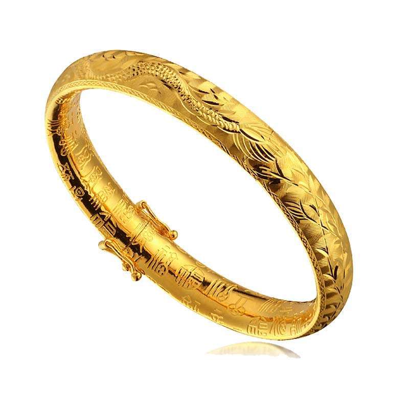 金叶珠宝千足金手镯 龙凤呈祥 30.14g