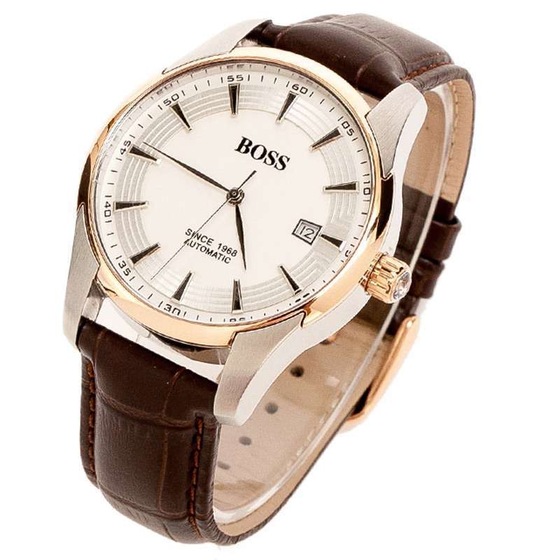 boss时尚经典系列ba004半透明全自动机械男表(白色)