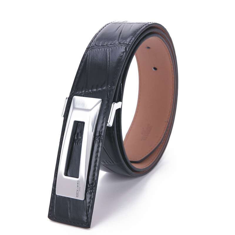 pierre cardin皮尔卡丹多功能男士黑色板扣皮带 115115