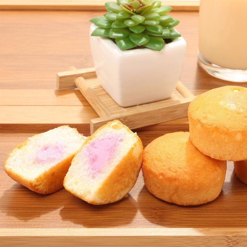 达利园 注心草莓派25g*10枚(袋) 外酥内软,口感多样,香软可口,五谷精