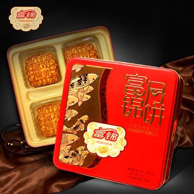 富锦 双黄白莲蓉月饼d款 710g