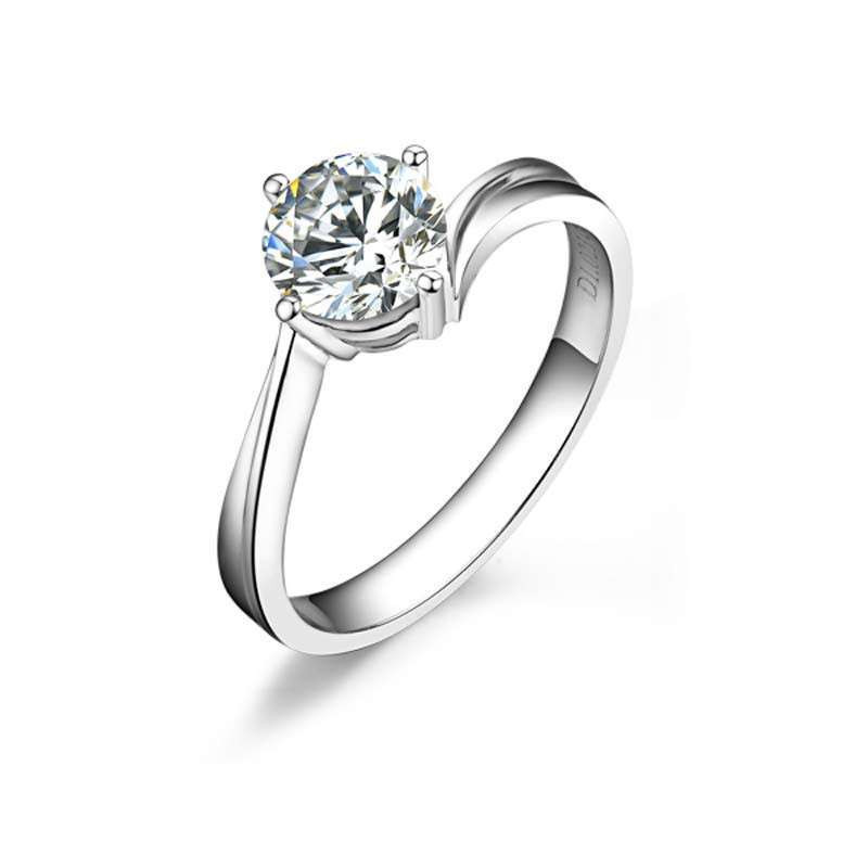 zocai/佐卡伊18k双色金钻石女戒