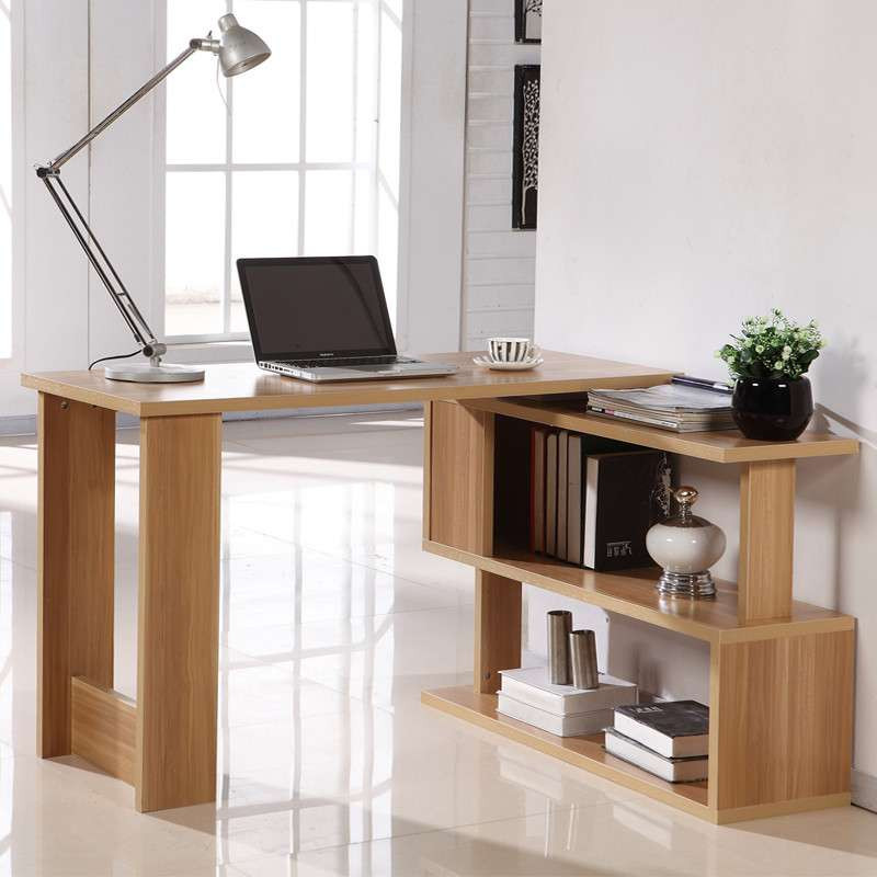 爱家屋ikawood 转角 电脑桌 台式 办公桌 写字台 书桌书柜组合 0818
