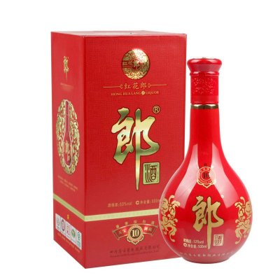 郎酒 紅花郎十年 53度500ml 醬香型白酒價格(怎麼樣)_易購新品上架