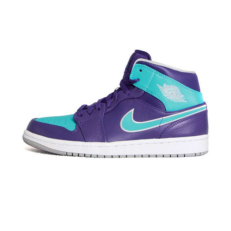 耐克nike air jordan 1 乔丹篮球鞋aj1超音速 554724-307-507 紫色 44