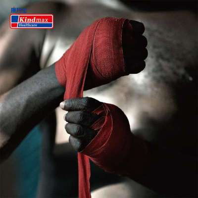 康玛士拳击运动绷带绑带 泰拳散打护手搏击手带 绑手带 缠手带 黑色