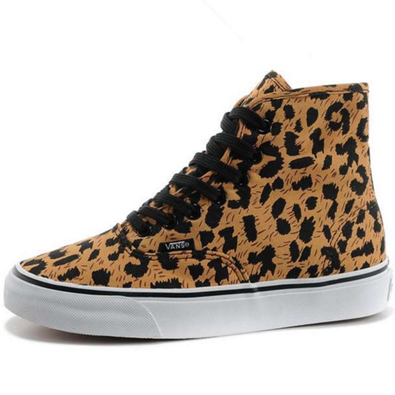 vans/万斯 经典高帮豹纹潮流女鞋v86 棕色 36码