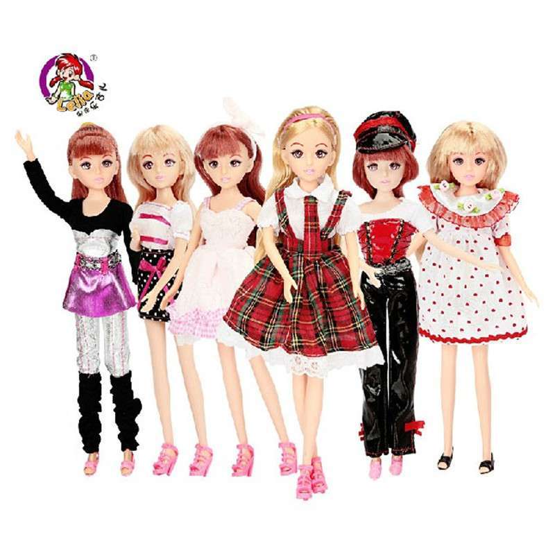 正品 乐吉儿 梦幻公主 6款布芭比娃娃儿童玩具 洋娃娃女孩子过家家