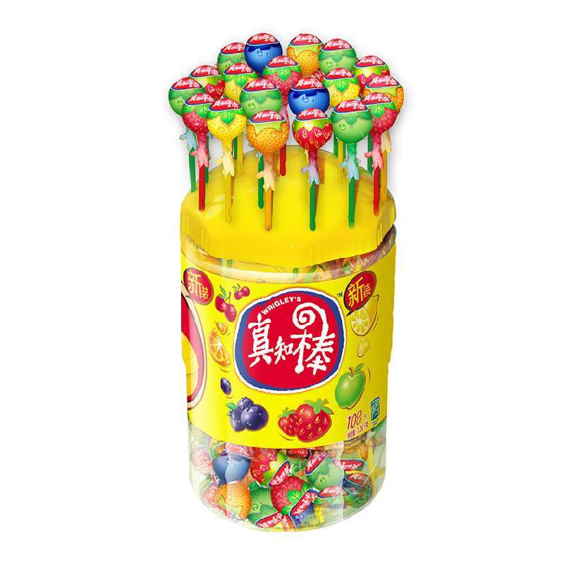 正品真知棒 果汁什锦棒棒糖 约108支礼盒罐装 送礼佳品 水果味 易购价