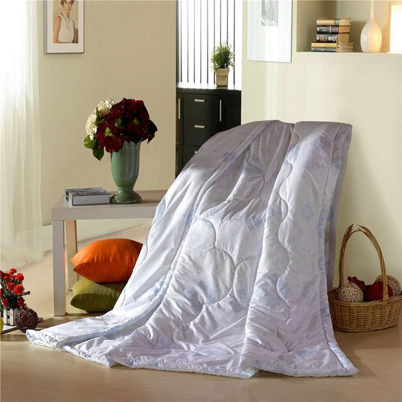 ellehomme 新品夏被 夏凉被子 空调被 单双人规格 多款 浅蓝 2.0*2.3m