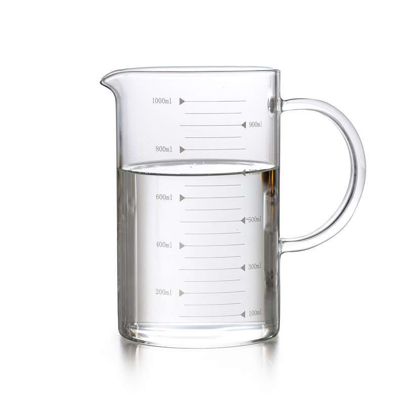左茗右器 耐热玻璃大量杯 刻度杯 量水杯 奶杯 烘焙计量杯 1000ml