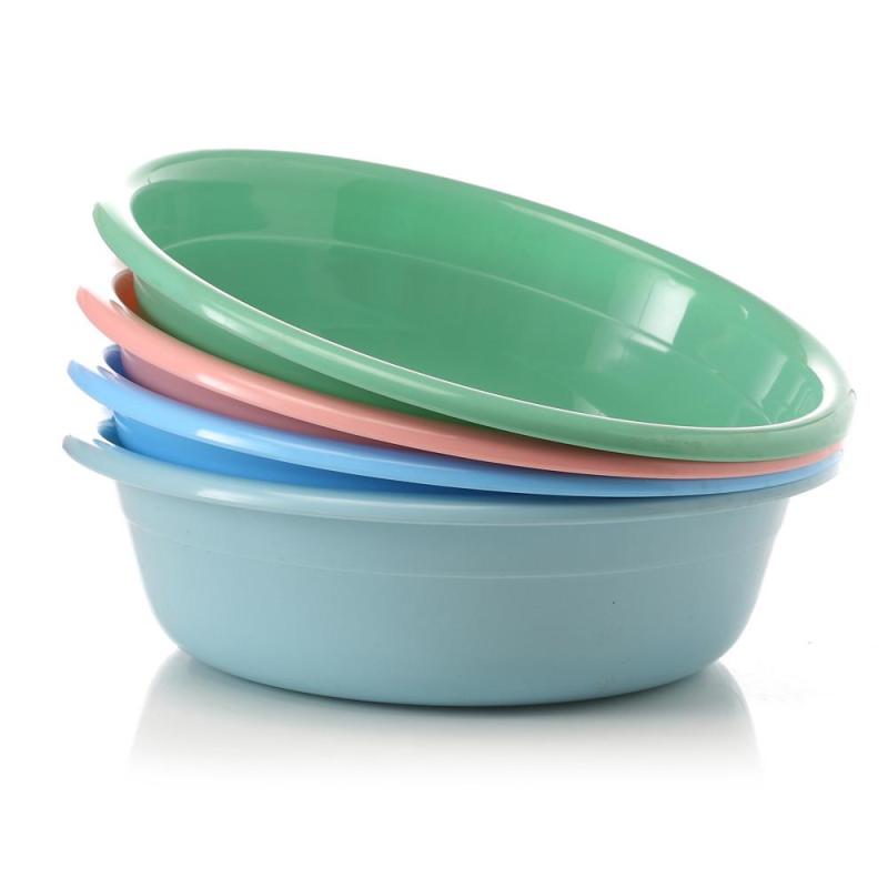 汇丰信佳 美式宽口型 家用大号 塑料脸盆塑料面盆塑料盆 35cm 浅绿色
