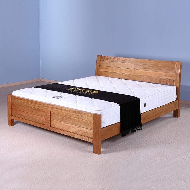 森岳家具 实木床 双人床 婚床 现代中式100%金丝柚木打造1