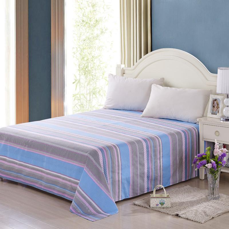 muyun 慕云 全棉单人双人床单 纯棉斜纹活性印花 单件床单 爱未来-蓝
