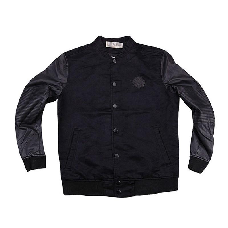 匡威正品 男子皮衣外套休闲棒球茄克08689c001 08689c403 黑色 xxl