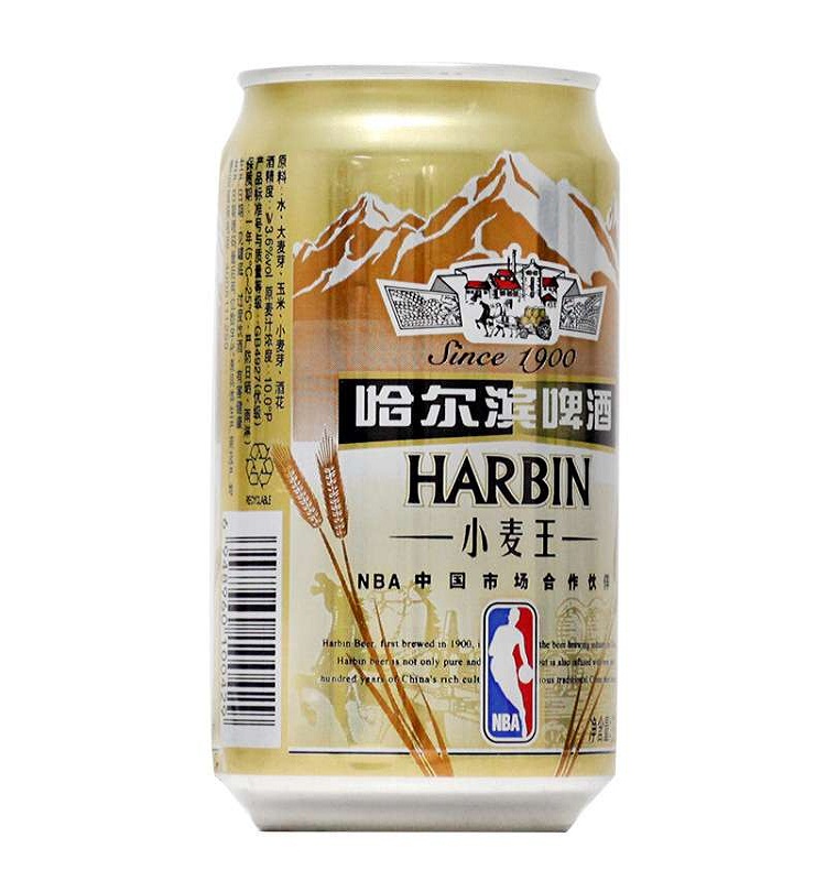 哈尔滨harbin啤酒小麦王330ml24听整箱装啤酒苏宁自营国产啤酒