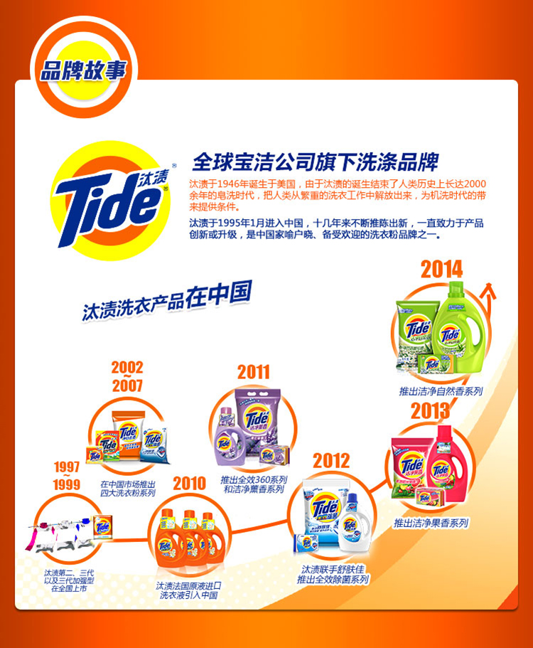汰渍洁净果香洗衣液500克