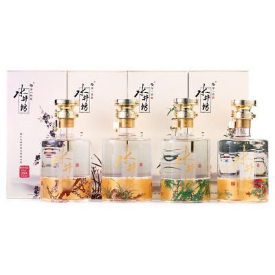 水井坊酒 梅兰竹菊 600ml*4盒 浓香型白酒 52度