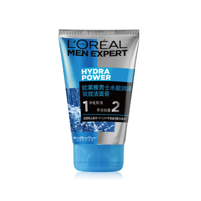 欧莱雅（LOREAL）男士水能润泽双效洁面膏100ml