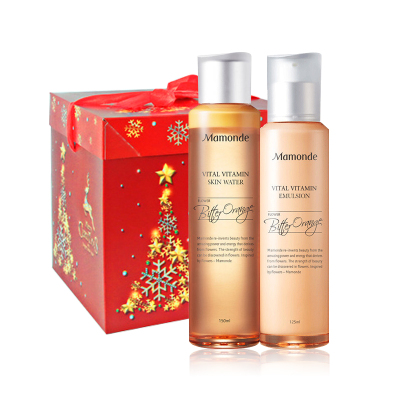 梦妆（Mamonde）苦橙维他命生机鲜活水乳套装 (水150ml+乳125ml) 补水保湿 抗氧化 改善干燥粗糙 抗痘