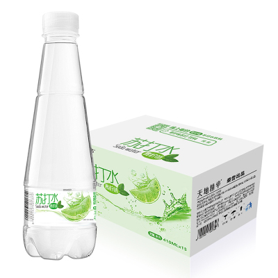 天地精华青柠味苏打水410ml*15瓶整箱