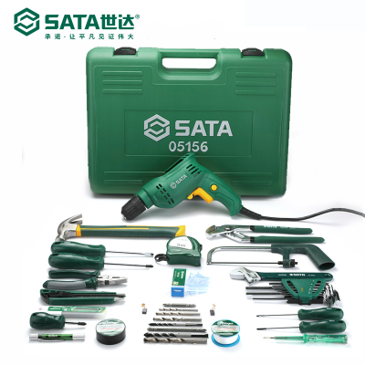 世达(SATA)五金家用电动工具58件组套维修装修多功能电钻组合套装5156 05156