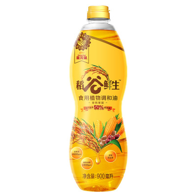 金龙鱼稻谷鲜生食用植物调和油900mL