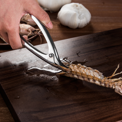 onlycook 剥皮皮虾工具304不锈钢剥虾神器 去虾线剥虾皮剥龙虾器厨房工具不锈钢色 1只装