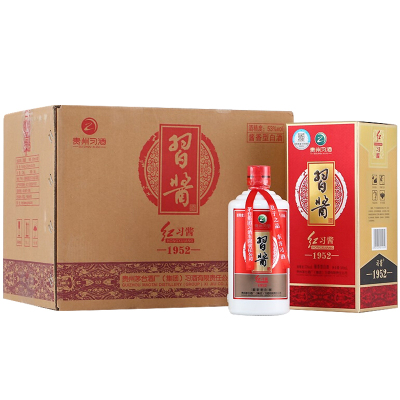 茅台集团 习酒 红习酱1952 53度 500ml*6 整箱装 酱香型白酒 （新老包装随机发货）