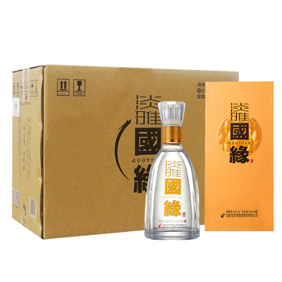 今世缘白酒 淡雅国缘 42度整箱装 500ml*6瓶