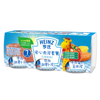 Heinz亨氏安心肉泥套餐（优惠套装E）113g*3