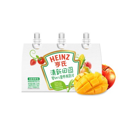 Heinz亨氏婴幼儿配方营养蔬果泥-清新田园(78g*3袋)