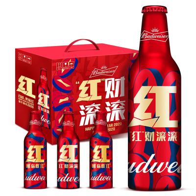 百威啤酒 355ml*6铝瓶 2020新年礼盒