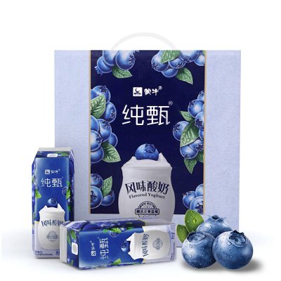 蒙牛纯甄果粒酸奶蓝莓味200g*10盒