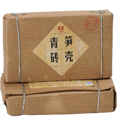 大益茶叶 普洱茶生茶 普洱砖茶2012年砖茶 笋壳青砖 250g竹壳笋叶