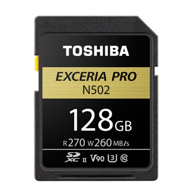 东芝（TOSHIBA）8K高速U3等级 SD高速内存卡 佳能尼康单反相机存储卡 UHS-II 128G 270M/S