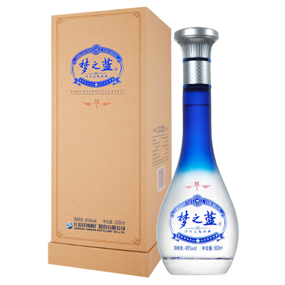 洋河 蓝色经典 梦之蓝M1-45度500ml（新包装）绵柔型白酒