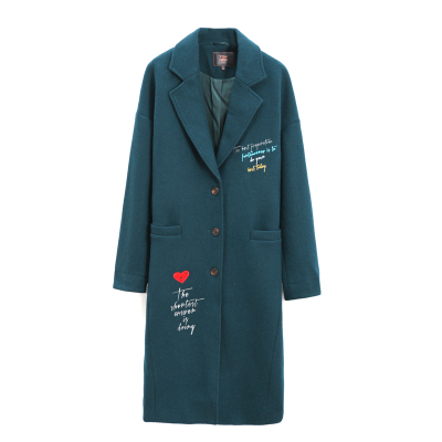 唐狮 绣花毛呢外套