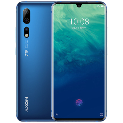 中兴 天机AXON 10 Pro 水滴全面屏 4800万广角AI三摄 骁龙855 蓝色6GB+128GB 5G版