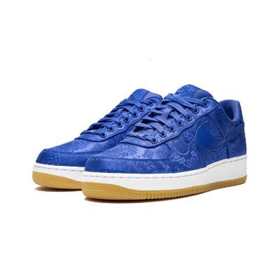 耐克NikeAirForce1xClotAF1冠希联名限量蓝丝绸空军一号板鞋_841