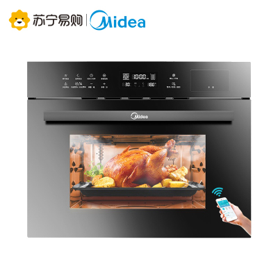 美的（Midea）TQN36TXJ-SA 星爵智能WiFi蒸烤一体机 家用 嵌入式蒸烤箱二合一 蒸汽烤箱