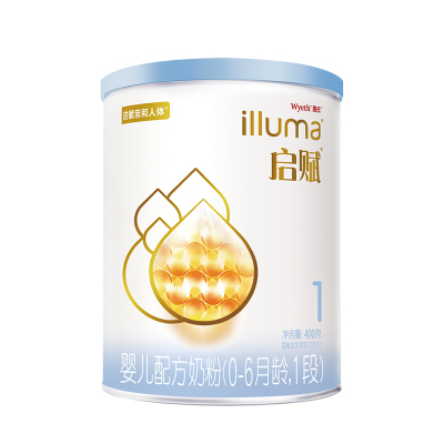 惠氏illuma启赋婴儿配方奶粉(0-6月龄,1段)400g