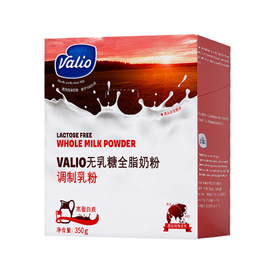 芬兰进口 蔚优Valio无乳糖全脂奶粉盒装350g