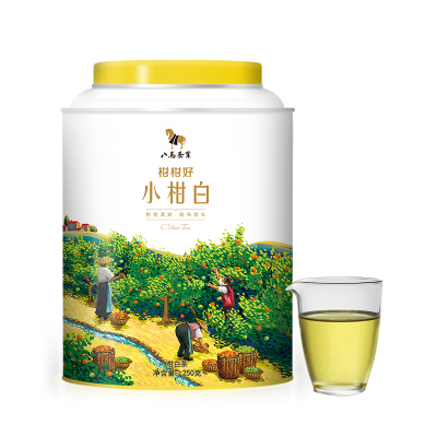 八马茶业 柑柑好小柑白 新会柑皮白茶大罐装250g