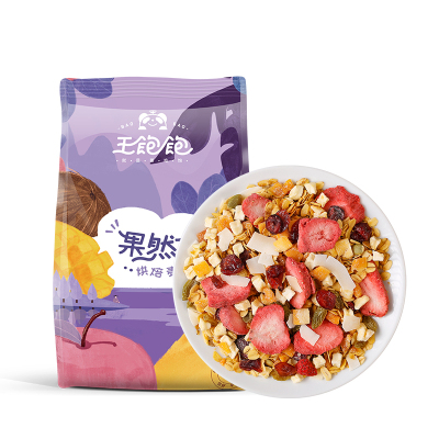 王饱饱果然多水果麦片可干吃可冲泡 400g