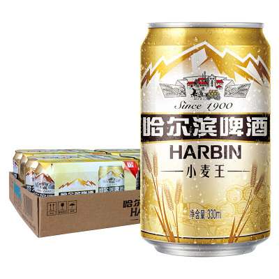 哈尔滨啤酒 小麦王330ml*24听