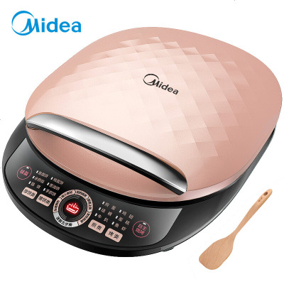 自营 超级新品 美的(Midea) 煎烤机 MC-WJCN30H微电脑式多菜单电饼铛28.6cm上下盘单独加热不粘涂